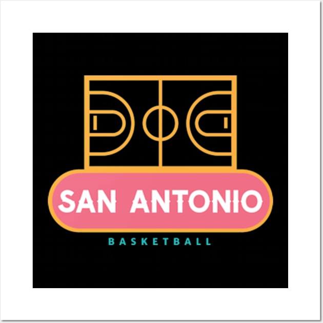 San Antonio Basketball Wall Art by BVHstudio